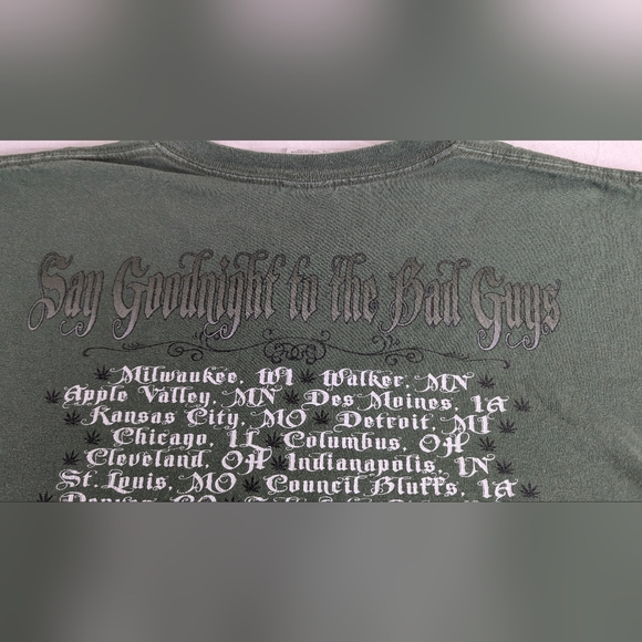 Black Crows 2010 Say Goodnight To The Bad Guys Tour Concert Cities on Back 2X - Picture 9 of 9